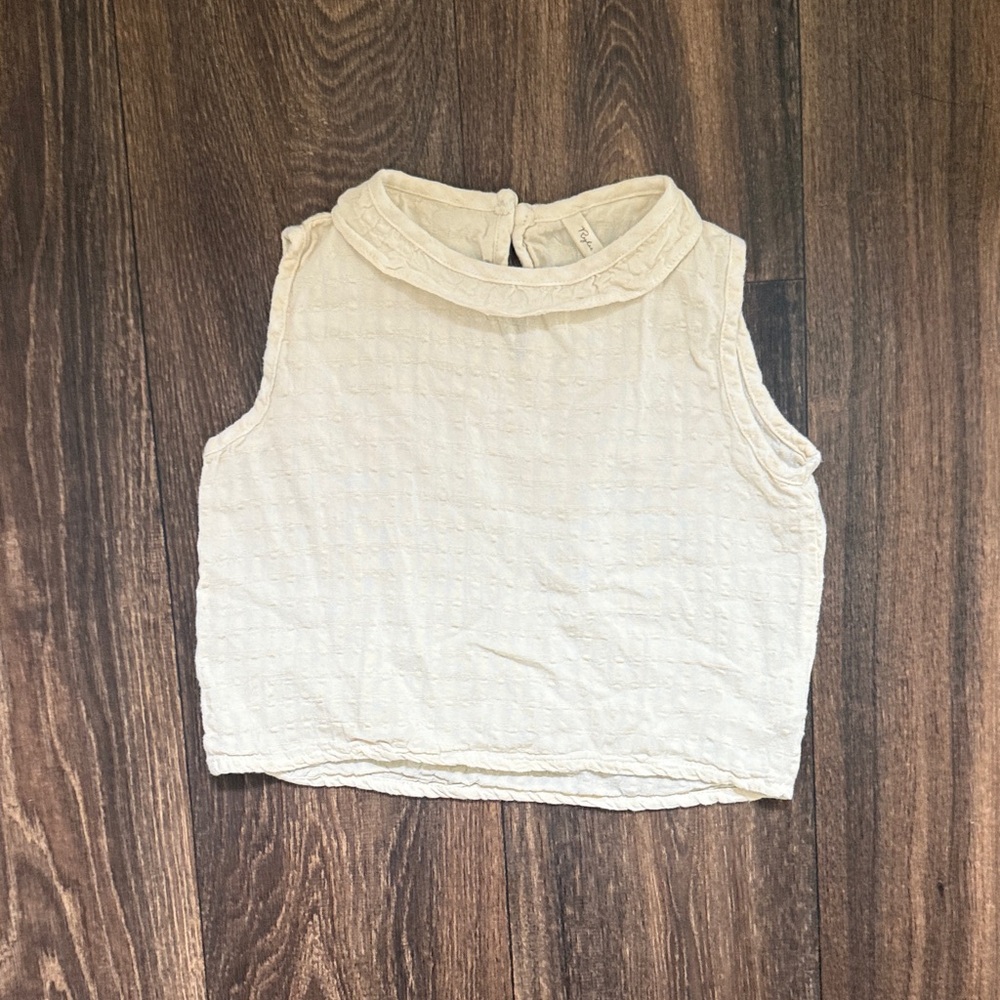 Rylee + Cru Cream Textured Tank Top